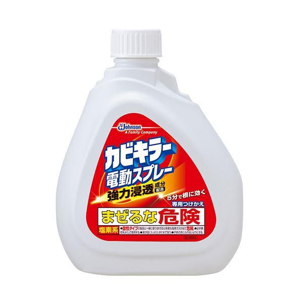 （まとめ）ジョンソン カビキラー 電動スプレーつけかえ用 750g 1本〔×10セット〕 【北海道・沖縄・離島配送不可】