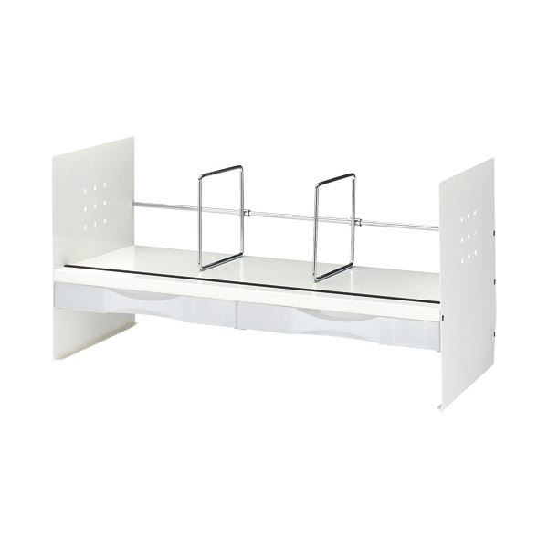 (まとめ）トヨダプロダクツブックスタンド（引き出し付） ホワイト BSST-065HC 1台〔×3セット〕の通販は