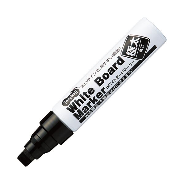 沖縄ご確認用 まとめ) TANOSEE ホワイトボードマーカー 極太角芯 黒 1本 〔×30セット