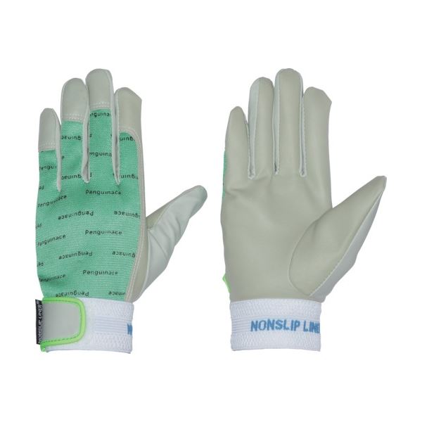 (まとめ) ペンギンエースジャパン ノンスリップエレカー 白 L グリーン PA-1623 1双 〔×3セット〕 【北海道・沖縄・離島配送不可】