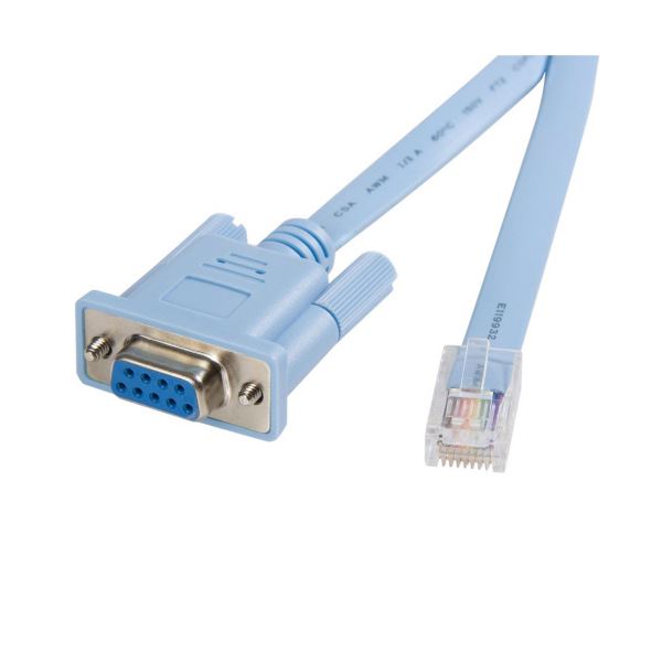 （まとめ）StarTech.com Cisco コンソールケーブル 1.8m RJ45 オス-D Sub 9ピン メス ブルー DB9CONCABL6 1本 〔×5セット〕 【北海道・沖縄・離島配送不可】