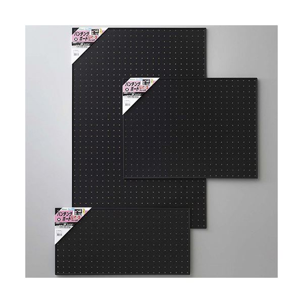 (まとめ）光 パンチングボード フレーム付（約450×600mm） 黒 PGBD406-1 1セット（5枚）〔×3セット〕 【北海道・沖縄・離島配送不可】_1
