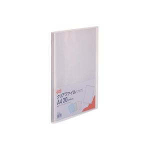 (まとめ) TANOSEE クリアファイル A4タテ20ポケット 背幅14mm クリア 1セット(10冊) 〔×10セット〕 【北海道・沖縄・離島配送不可】