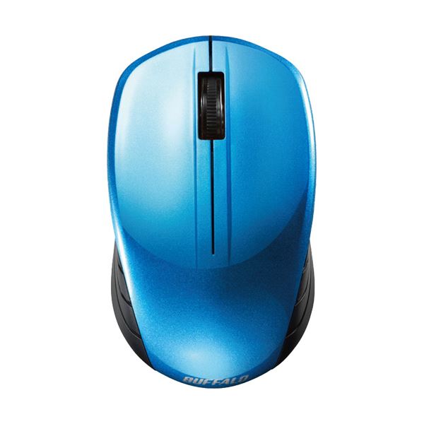 (まとめ) バッファロー 無線 BlueLED3ボタン スタンダードマウス ブルー BSMBW107BL 1個 〔×10セット〕 【北海道・沖縄・離島配送不可】