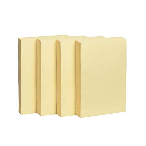 TANOSEE ふせん 75×50mmイエロー 1セット（50冊：10冊×5パック） 〔×10セット〕 【北海道・沖縄・離島配送不可】