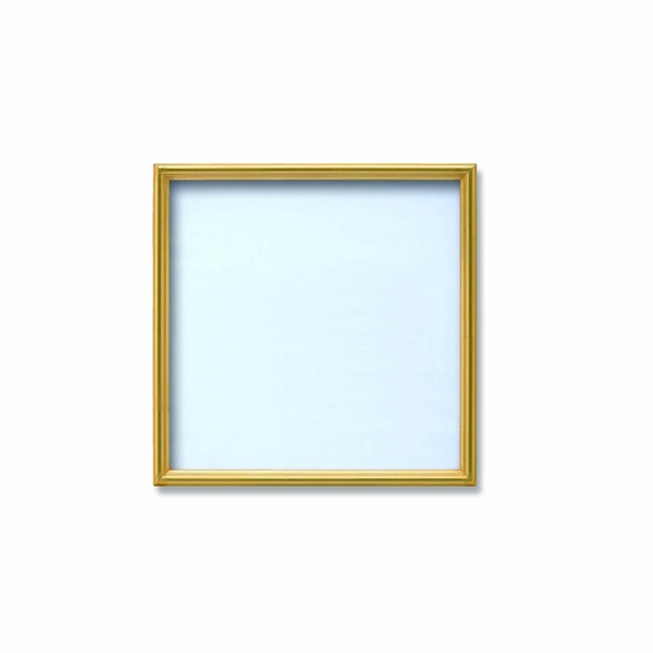 〔角額〕アルミ正方形額・壁掛けひも・アクリル付き ■250角（250×250mm）ゴールド 【北海道・沖縄・離島配送不可】