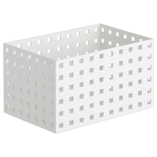 （まとめ）小物入れ 収納ケース ブリックス 210 ミドル L W（ホワイト） 9014 〔24個セット〕の通販は