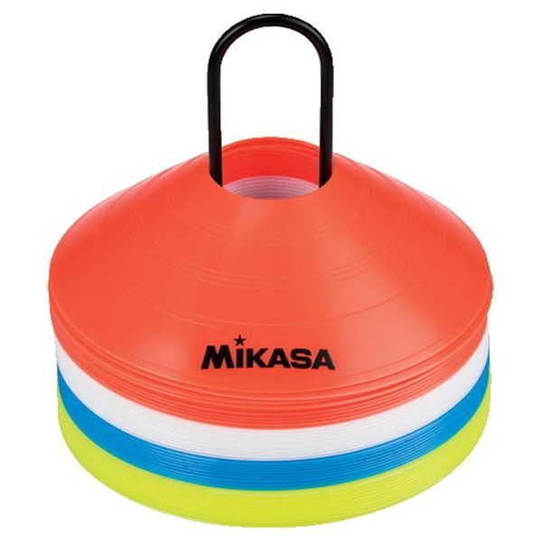 MIKASA（ミカサ）器具 マーカーコーン（4色×10枚セット） 〔CO40MINI〕 【北海道・沖縄・離島配送不可】