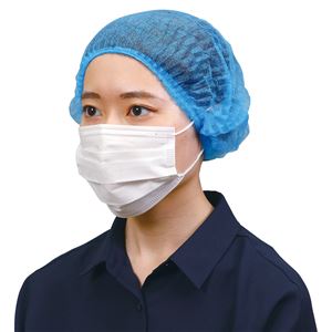 （まとめ）不織布製ヘッドキャップ（100枚入）〔×5セット〕 【北海道・沖縄・離島配送不可】