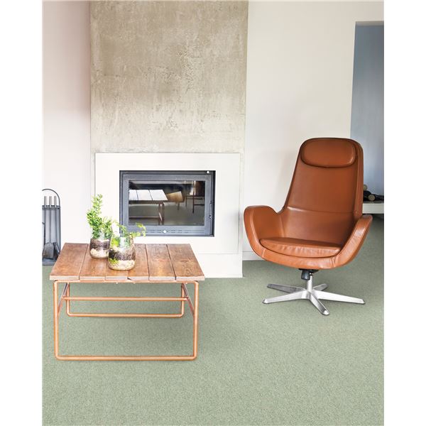 防炎 カーペット/絨毯 〔江戸間3畳 グリーン〕 ホットカーペット・ロボット掃除機対応 日本製 『リンクス』 プレーベルの通販は