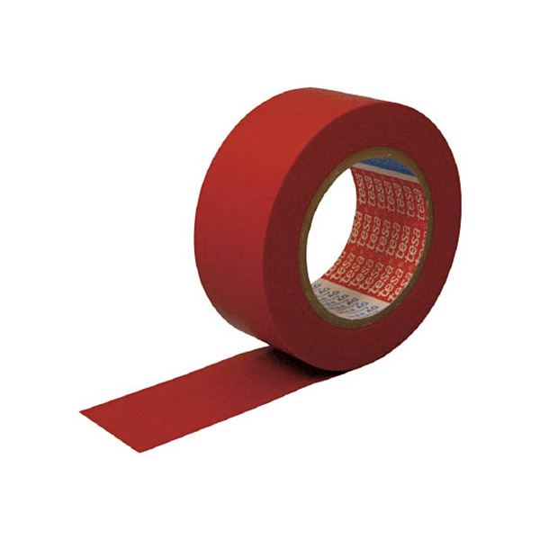 (まとめ) テサテープ ラインマーキングテープ 赤 50mm×33m 4169N-PV8-R 1巻 〔×5セット〕 【北海道・沖縄・離島配送不可】