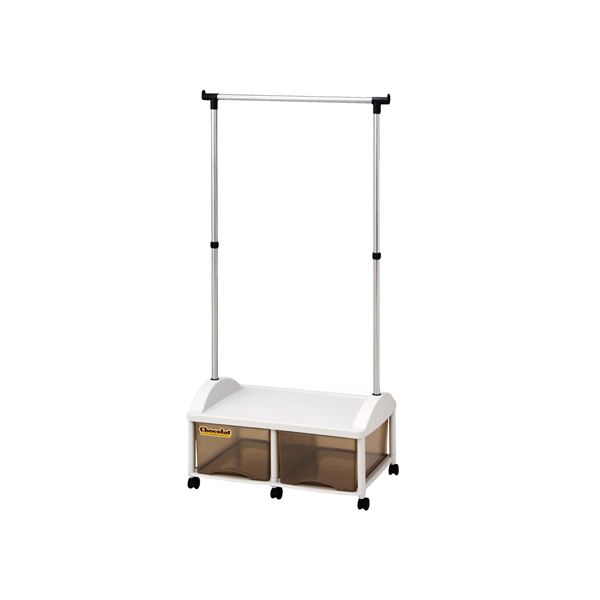 ハンガーラック/衣類収納 〔2W型〕 66×44.5×140cm 日本製 引き出し キャスター付き ハンガーボックス 〔寝室 ベッドルーム〕の通販は 5,604円
