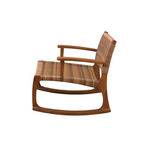ロッキングチェア パーソナルチェア 幅59×奥行65×高さ59×座面高30cm ブラウン 完成品 1人掛け 木製 耐久性 リビング 【北海道・沖縄・離島配送不可】_1