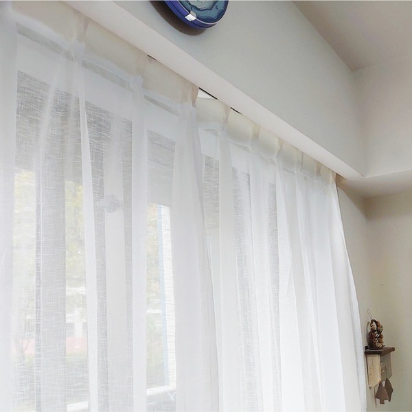レースカーテン 幅158cm×丈248cm 2枚セット ストライプ柄 幅広 ロング アジャスターフック付 ハギなし 洗える 日本製 リビング レースカーテン 幅158cm×丈248cm 2枚セット ストライプ柄 幅広 ロング