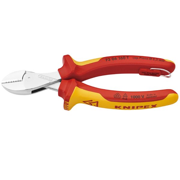 KNIPEX（クニペックス） 7306-160TBK 絶縁コンパクトニッパー 落下防止（BK） 【北海道・沖縄・離島配送不可】