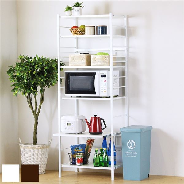 スリム キッチン収納 キッチンラック ホワイト 幅60cm ハイタイプ 可動棚付き 脚付き スチールフレーム 台所 の通販はau Pay マーケット フジックス