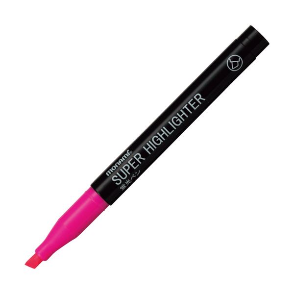 (まとめ) モナミ 蛍光ペン SUPERHIGHLIGHTER 桃 18402 1本  〔×300セット〕の通販は