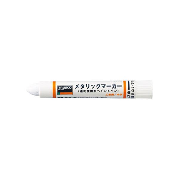 （まとめ） TRUSCO油性工業用メタリックマーカー（中字） 白 MUL-M W 1本 〔×10セット〕 【北海道・沖縄・離島配送不可】