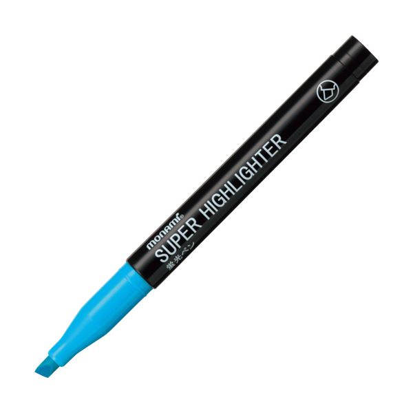 (まとめ) モナミ 蛍光ペン SUPERHIGHLIGHTER 水色 18405 1本  〔×300セット〕 【北海道・沖縄・離島配送不可】