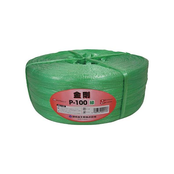 (まとめ) 司化成工業 ツカサ 手結束用PP縄(ツカサテープ) 緑 P-100GN 1巻 〔×5セット〕 【北海道・沖縄・離島配送不可】