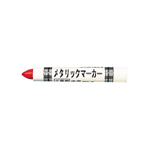 （まとめ） TRUSCO油性工業用メタリックマーカー（中字） 赤 MUL-M R 1本 〔×10セット〕 【北海道・沖縄・離島配送不可】