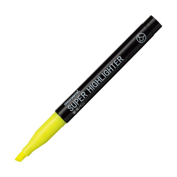 (まとめ) モナミ 蛍光ペン SUPERHIGHLIGHTER 黄 18401 1本  〔×300セット〕 【北海道・沖縄・離島配送不可】