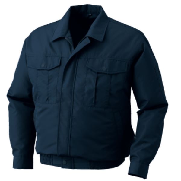 ポリエステル製長袖ワーク 空調服/作業着 〔ネイビー L〕 KU90540 【北海道・沖縄・離島配送不可】