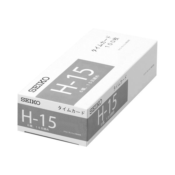 (まとめ) セイコープレシジョン セイコー用片面タイムカード 15日締 6欄印字 CA-H15 1パック(100枚) 〔×10セット〕 【北海道・沖縄・離島配送不可】