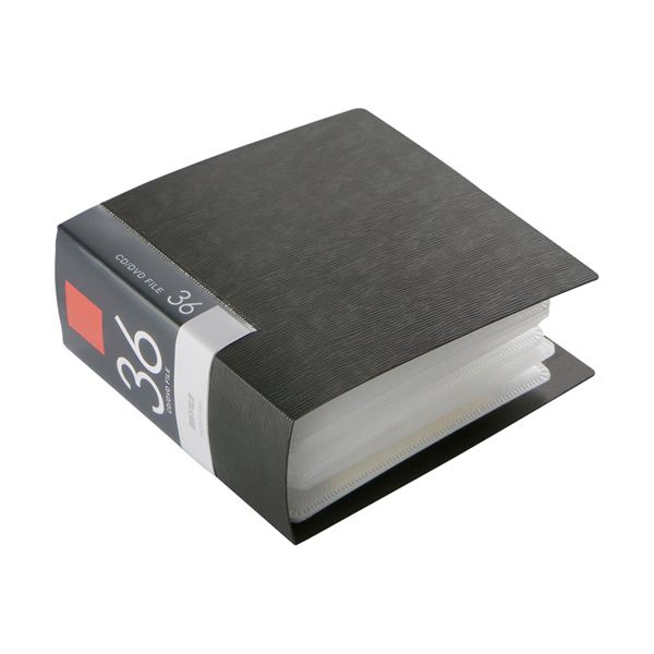 (まとめ) バッファローCD&DVDファイルケース ブックタイプ 36枚収納 ブラック BSCD01F36BK 1個 〔×30セット〕 【北海道・沖縄・離島配送不可】