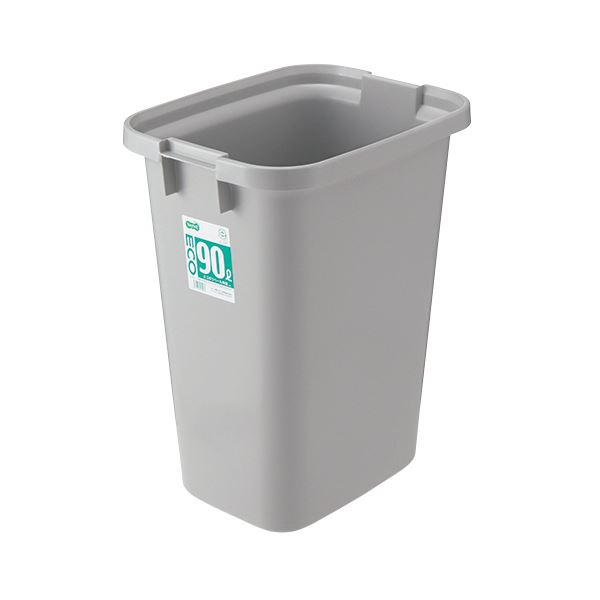 TANOSEE エコポリペール 角型 90L 本体 グレー 1個 〔フタ別売〕 【北海道・沖縄・離島配送不可】