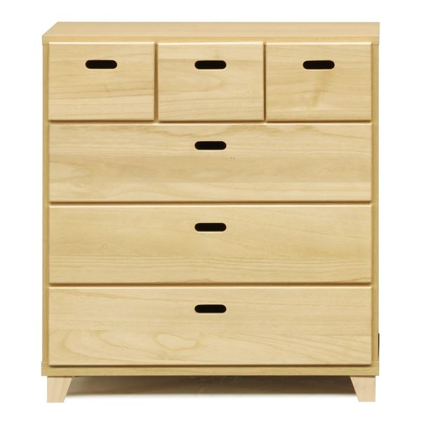 日本製 天然木 チェスト 4段 オイル塗装仕上げ 〔74.5cm幅 ナチュラル〕 完成品 タンス 衣類収納 引出し収納 【北海道・沖縄・離島配送不可】