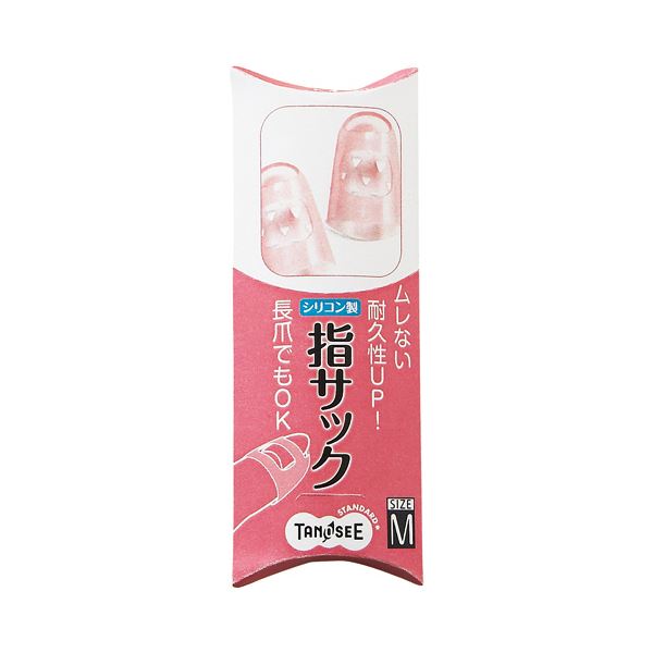 （まとめ）TANOSEE シリコンキャップ指サックM ピンク 1セット（40個：4個×10パック）〔×5セット〕 【北海道・沖縄・離島配送不可】
