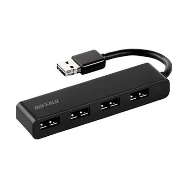 （まとめ）バッファロー どっちもUSBハブUSB2.0 4ポート ブラック BSH4U310D2BK 1個〔×10セット〕の通販は