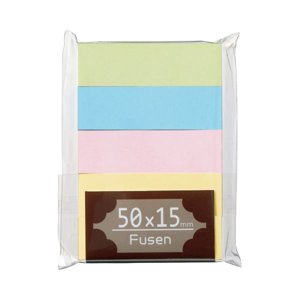 (まとめ) TANOSEE ふせん 50×15mm パステルアソート 1パック（5冊） 〔×30セット〕 【北海道・沖縄・離島配送不可】