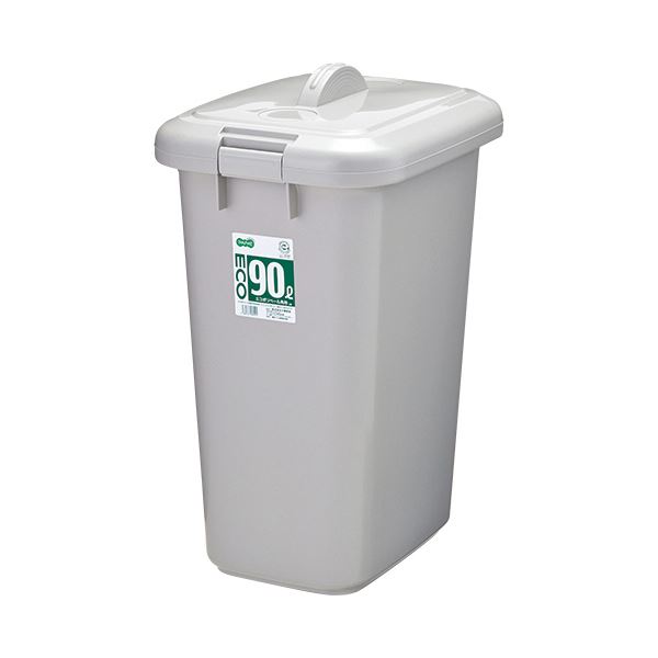 （まとめ）TANOSEE エコポリペール 角型 90L 本体 グレー 1個 フタ別売 〔×3セット〕 【北海道・沖縄・離島配送不可】_2