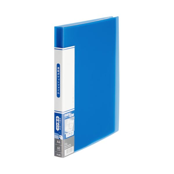（まとめ） 透明ポケットF FC-940TP 40P ブルー （×10セット）の通販は 6,496円