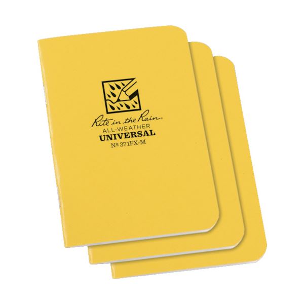 (まとめ) ライトインザレインミニステイプルノートブック（セット） イエロー 371FX-M 1パック（3冊）  〔×10セット〕の通販は
