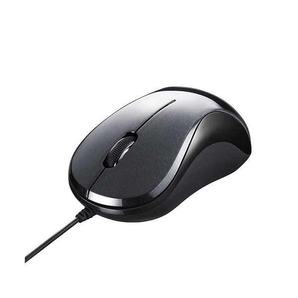 (まとめ) バッファロー 有線 BlueLED 静音3ボタンマウス ブラック BSMBU100BK 1個 〔×10セット〕 【北海道・沖縄・離島配送不可】