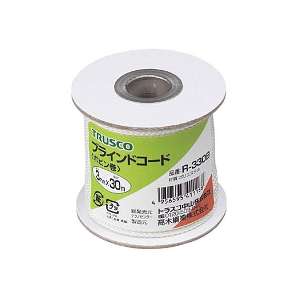 (まとめ) TRUSCO ブラインドコード 3mm×30m R-330B 1巻 〔×3セット〕 【北海道・沖縄・離島配送不可】