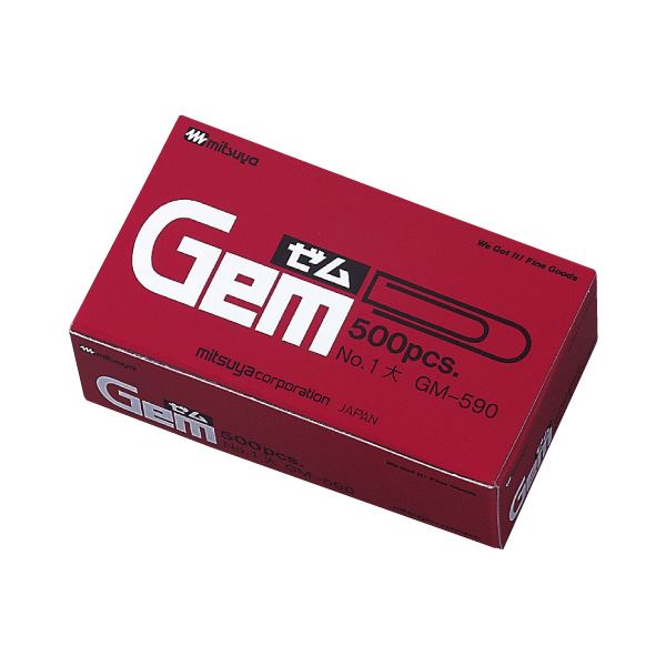 (まとめ) ミツヤ ゼムクリップ 大 29mm GM-590 1箱(約500本)  〔×30セット〕 【北海道・沖縄・離島配送不可】