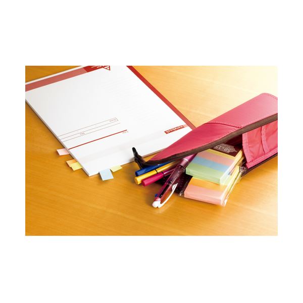 (まとめ) TANOSEE スタンプ台 中形 赤 1個 〔×10セット〕