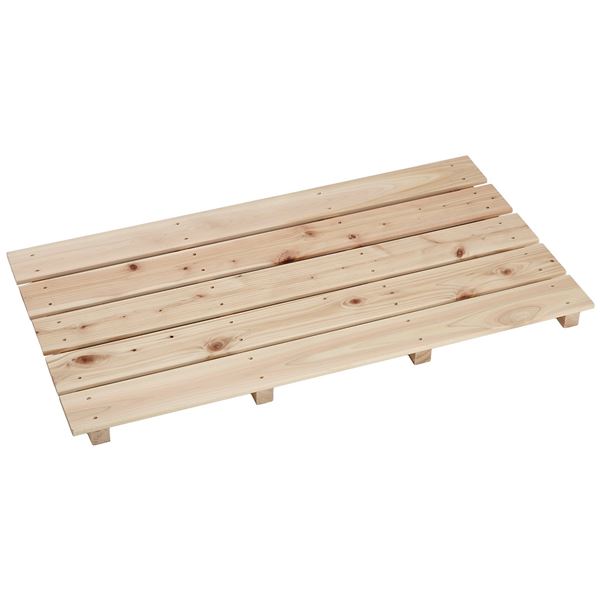 (まとめ) ひのき すのこ/スノコ板 〔中〕 4本足 85×46.5×3.7cm 殺菌作用 DIY 日本製 押入すのこ 〔×10個セット〕の通販は