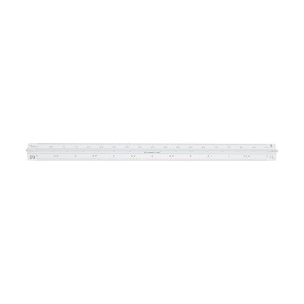 （まとめ）ステッドラー フルアルミ三角スケール副尺付き 建築士用 30cm 987 30-13 1個〔×3セット〕 【北海道・沖縄・離島配送不可】