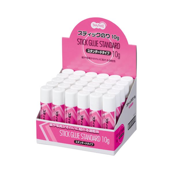 (まとめ) TANOSEE スティックのり 10g 1セット（30本） 〔×10セット〕 【北海道・沖縄・離島配送不可】