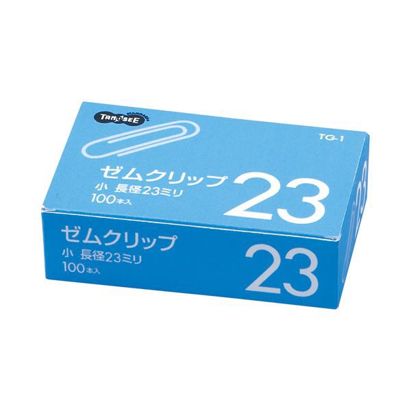 まとめ) TANOSEE ゼムクリップ 小 23mm シルバー 1箱（100本） 〔×300