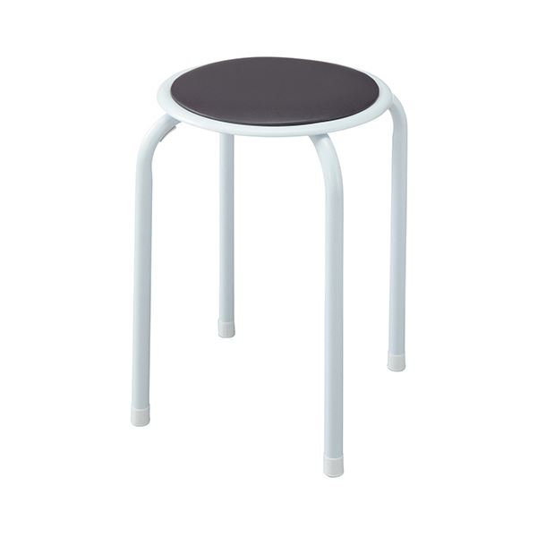 （まとめ）不二貿易 ラウンドスツール FB-01/10 ブラウン 14071 1脚 〔×5セット〕 【北海道・沖縄・離島配送不可】