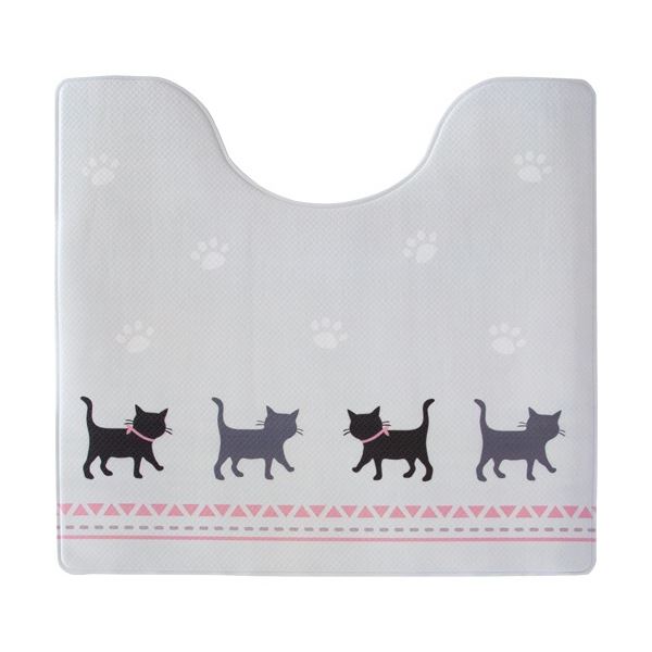 (まとめ) オカ 拭いてお手入れするトイレマット 約55×60cm キャット 1枚 〔×5セット〕の通販は 9,816円