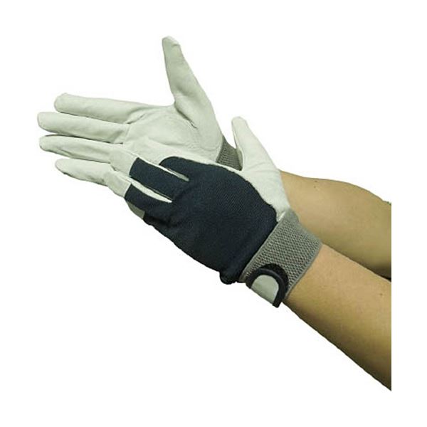 (まとめ) ユニワールド 革手工房 豚クレスト 背抜きマジック L KS360-L 1双 〔×5セット〕 【北海道・沖縄・離島配送不可】