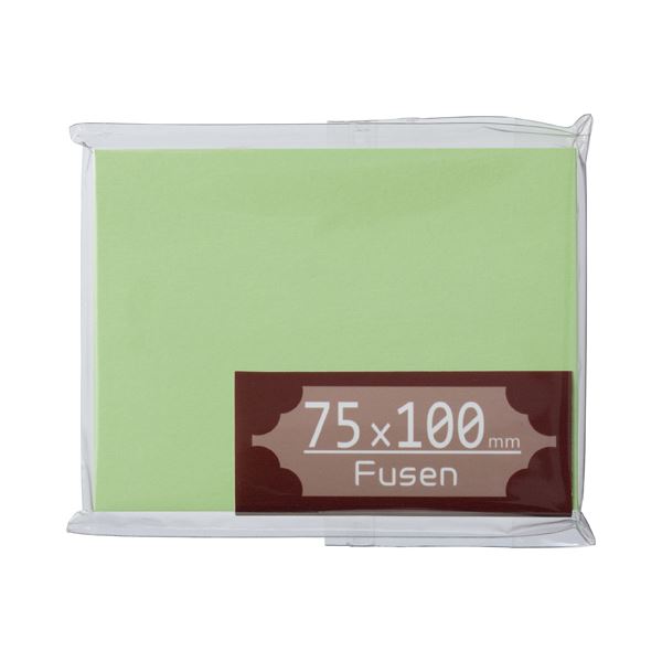 (まとめ) TANOSEE ふせん 75×100mm うぐいす 1冊 〔×30セット〕 【北海道・沖縄・離島配送不可】