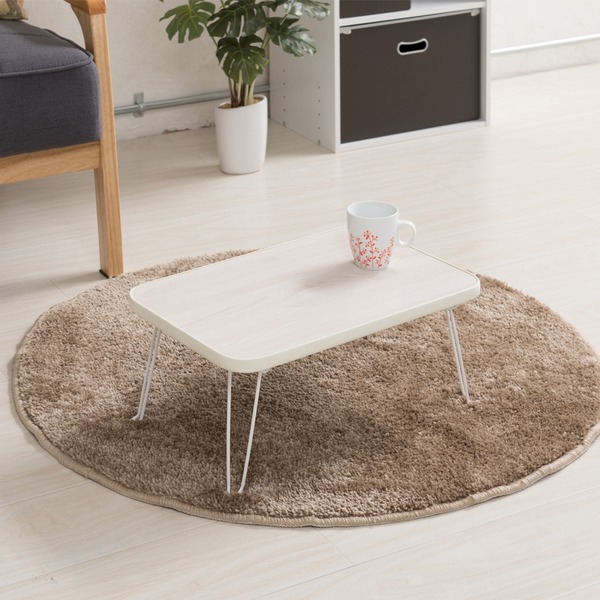 〔10個セット 〕ハウステーブル(45) (ホワイト/白) 幅45cm×奥行30cm 折りたたみローテーブル/木目/軽量/コンパクト/ミニ/業務用/完成品/NK-45 【北海道・沖縄・離島配送不可】